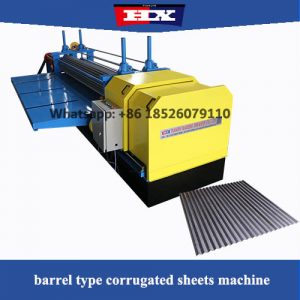 barrel type corrugated sheets machine